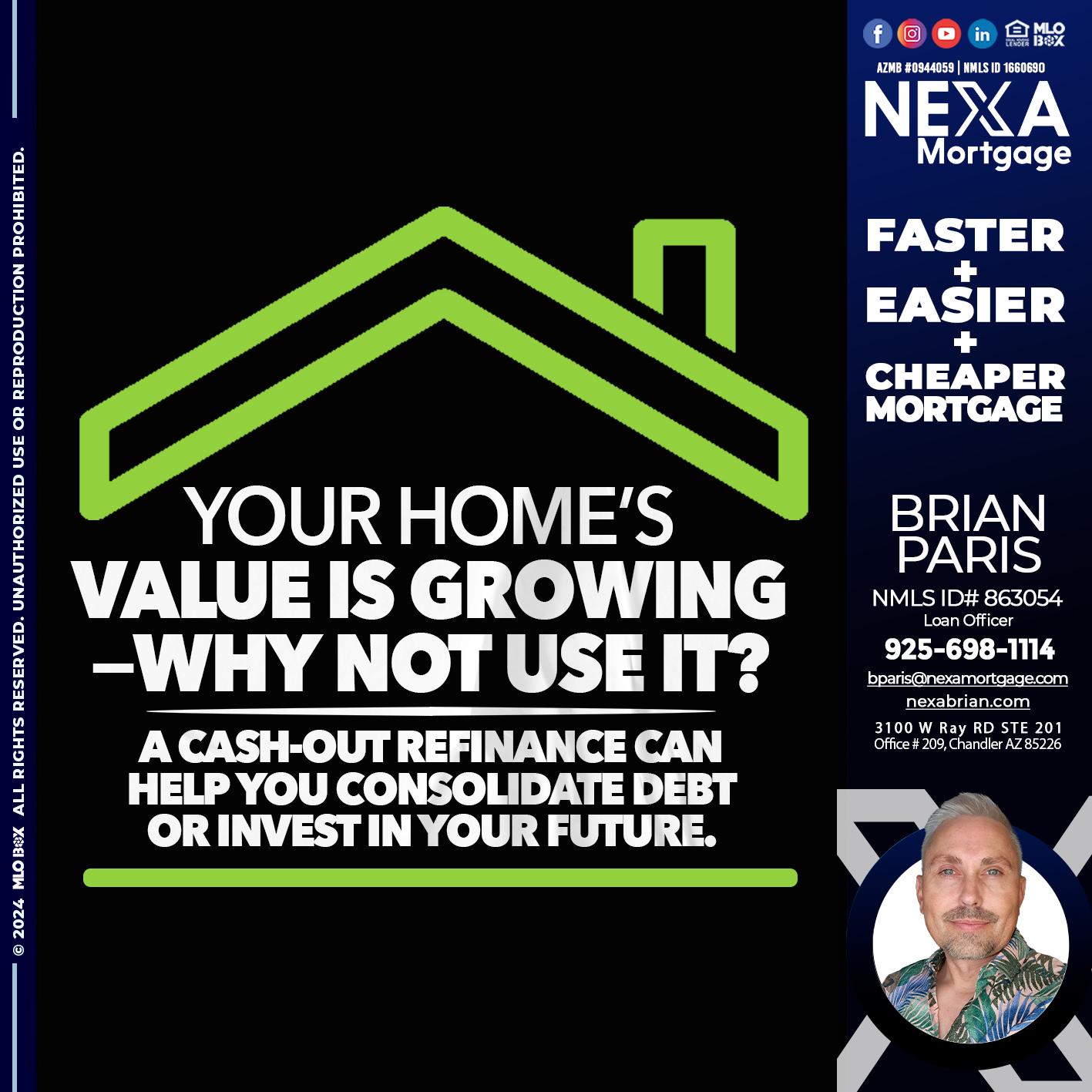 your homes - Brian Paris -Loan Officer