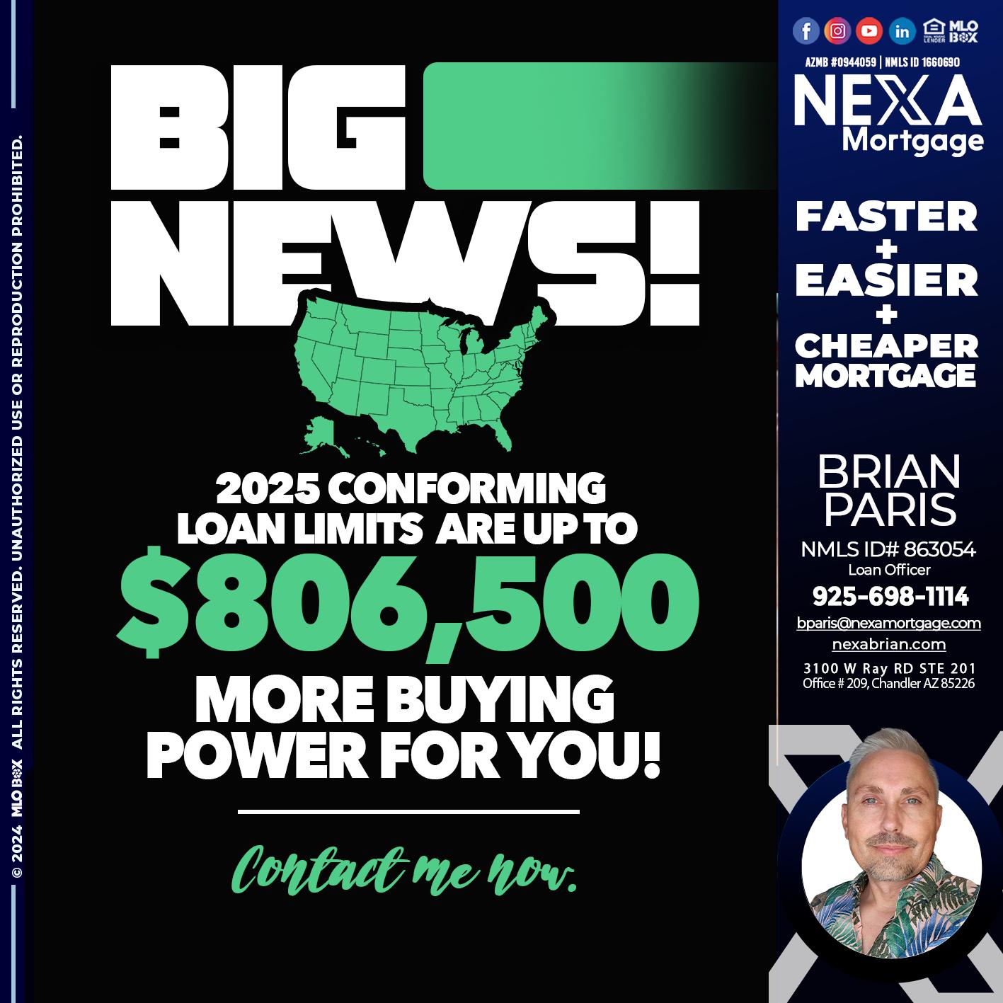 BIG NEWS - Brian Paris -Loan Officer