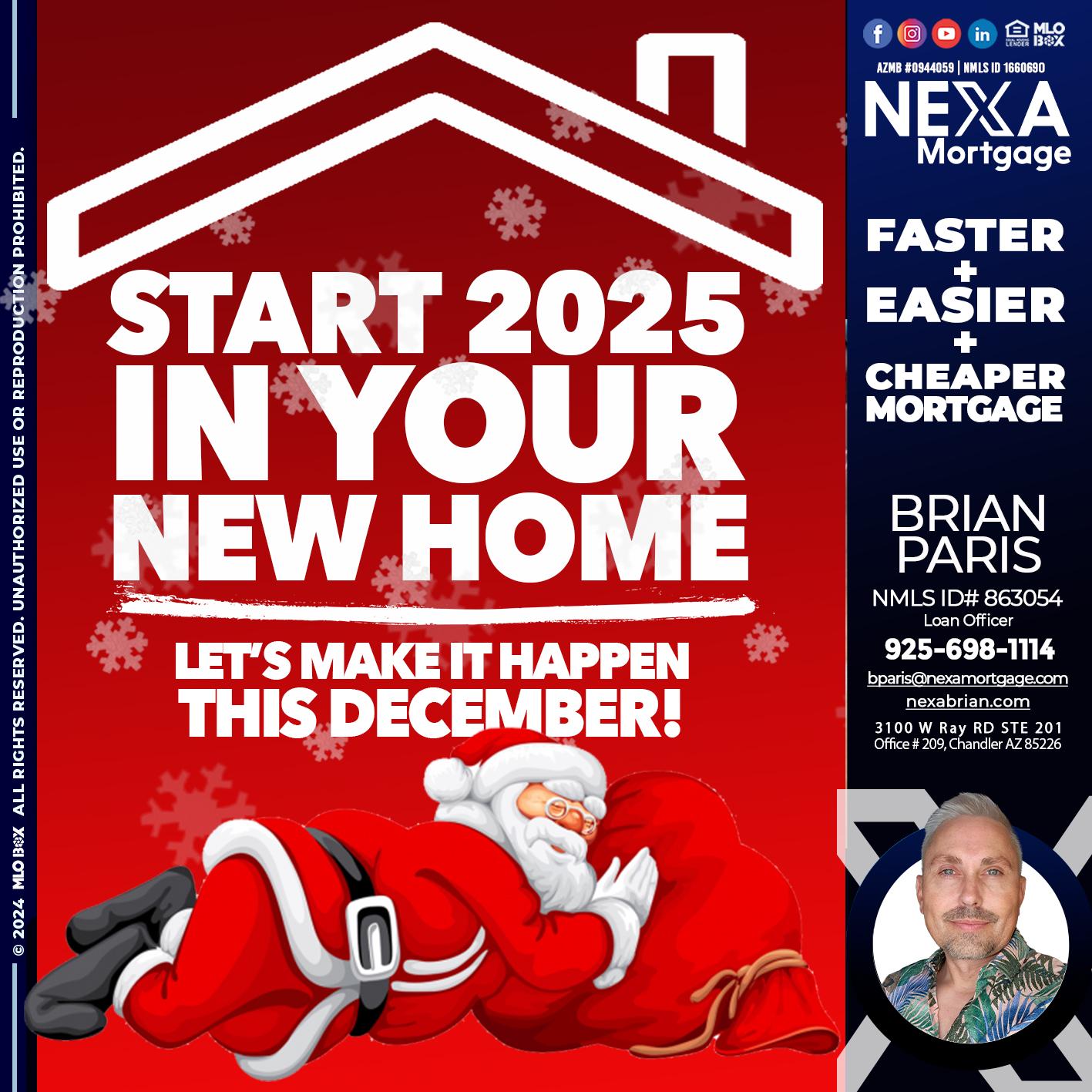 start 2025 - Brian Paris -Loan Officer