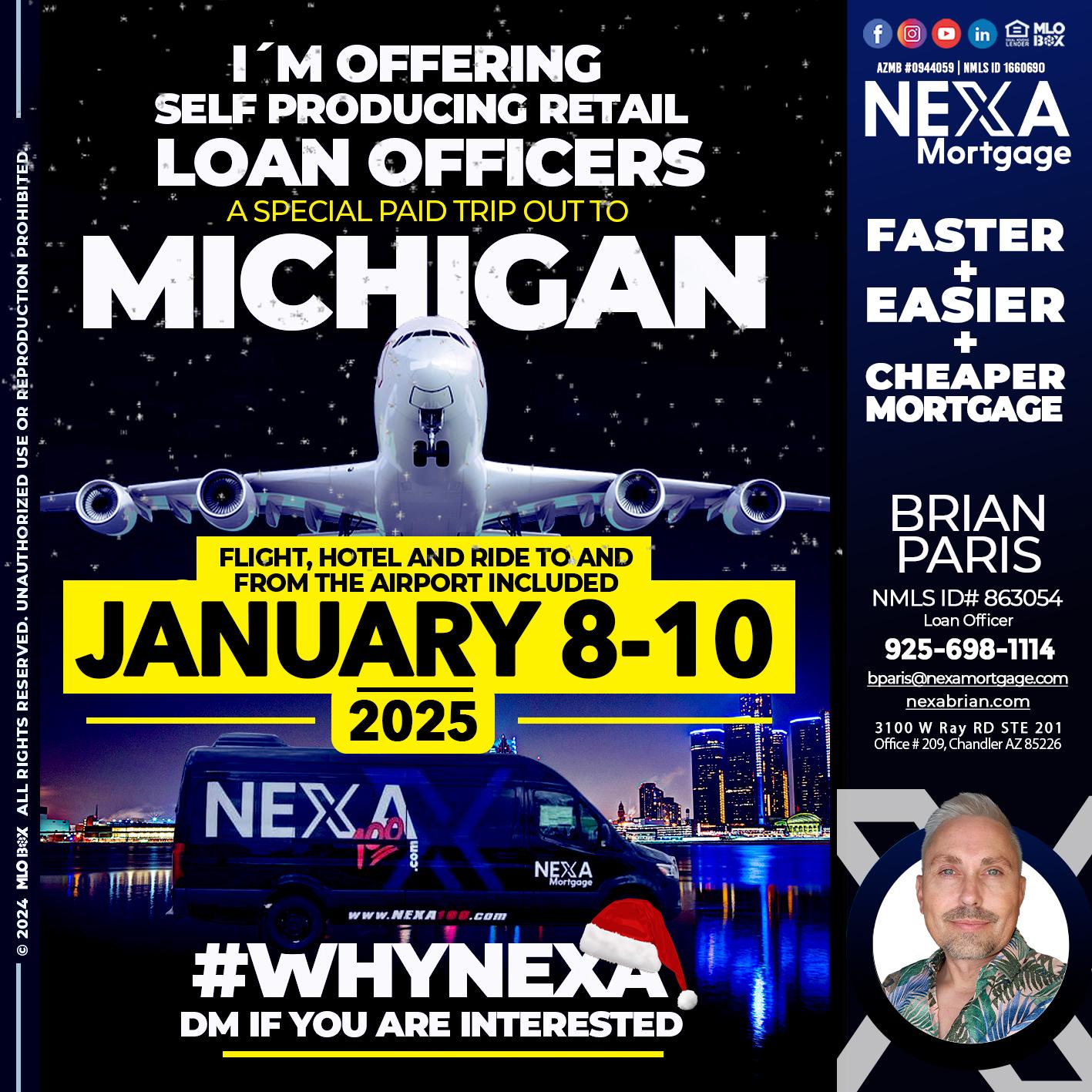 michigan trip - Brian Paris -Loan Officer