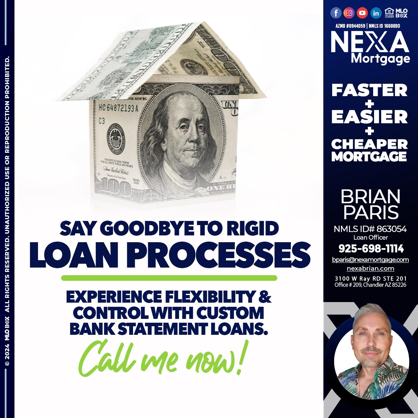 SAY GOODBYE - Brian Paris -Loan Officer
