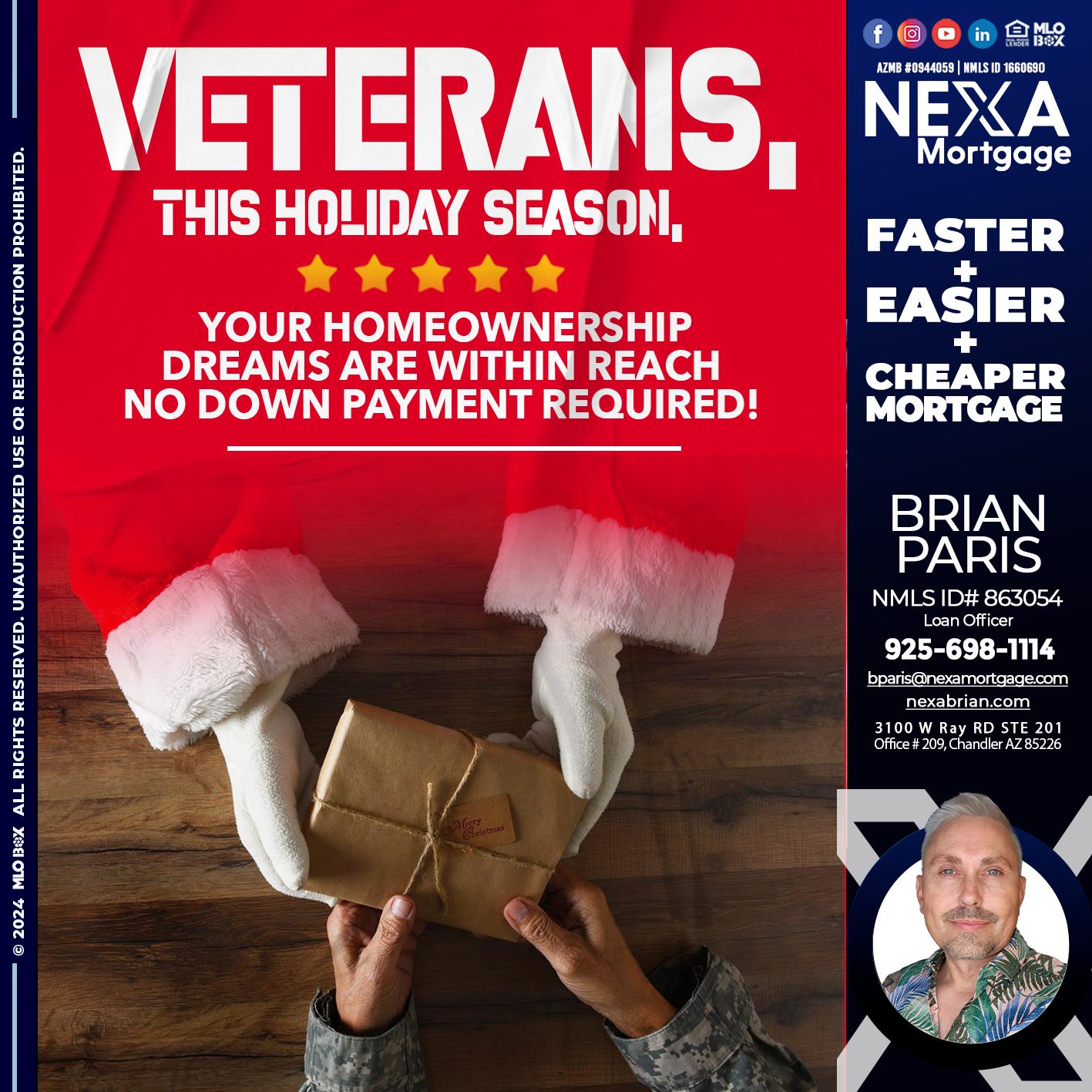 VETERANS - Brian Paris -Loan Officer