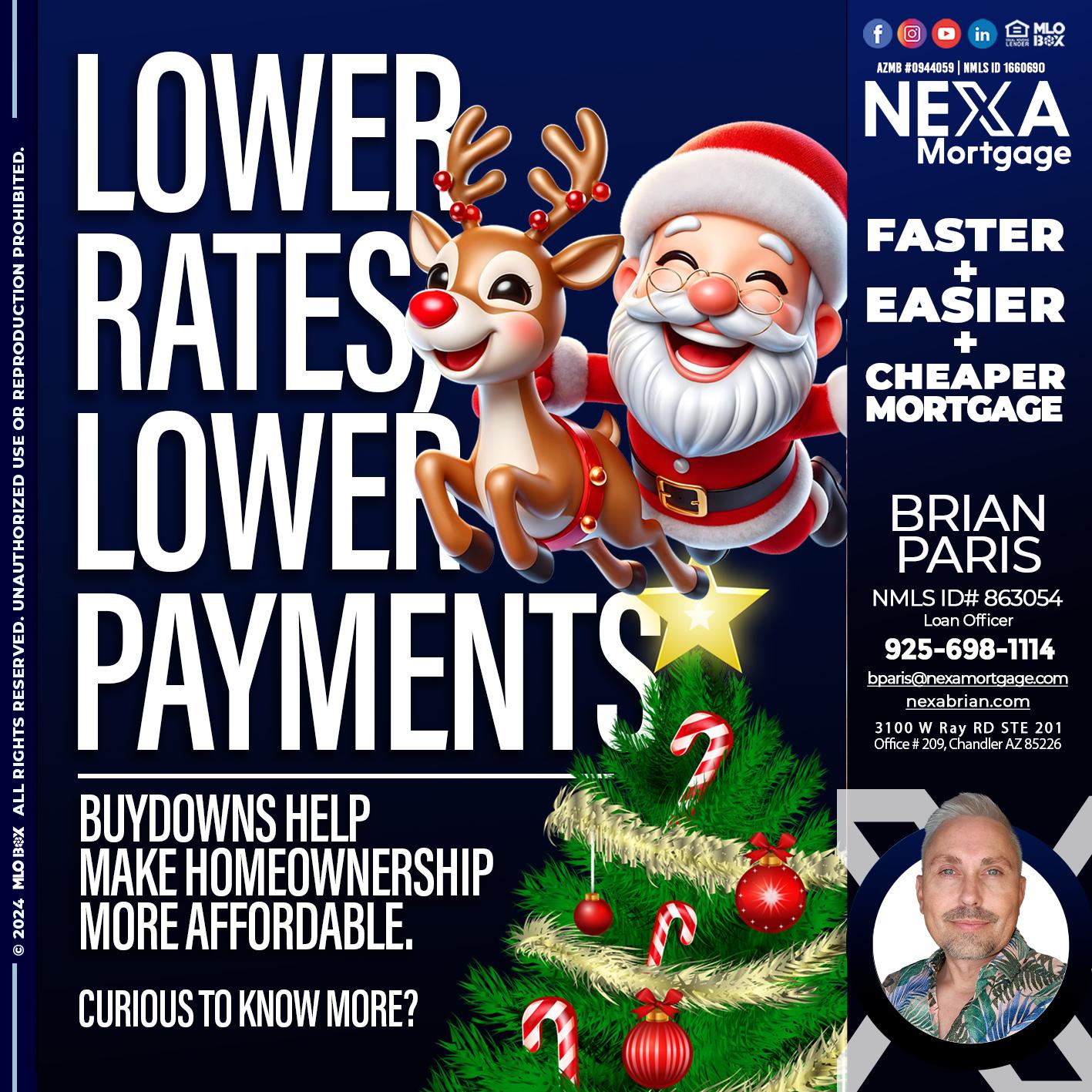 lower rates - Brian Paris -Loan Officer