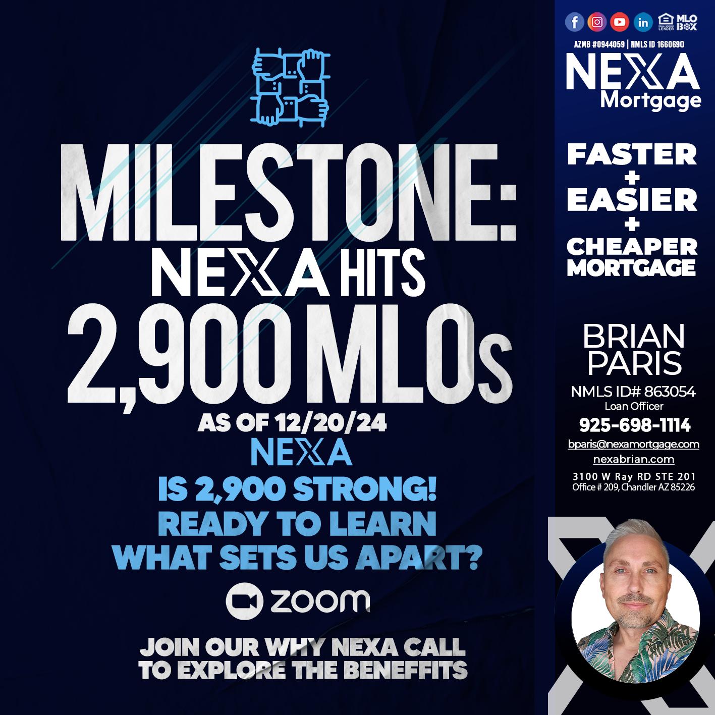 MILSTONE 2900 - Brian Paris -Loan Officer
