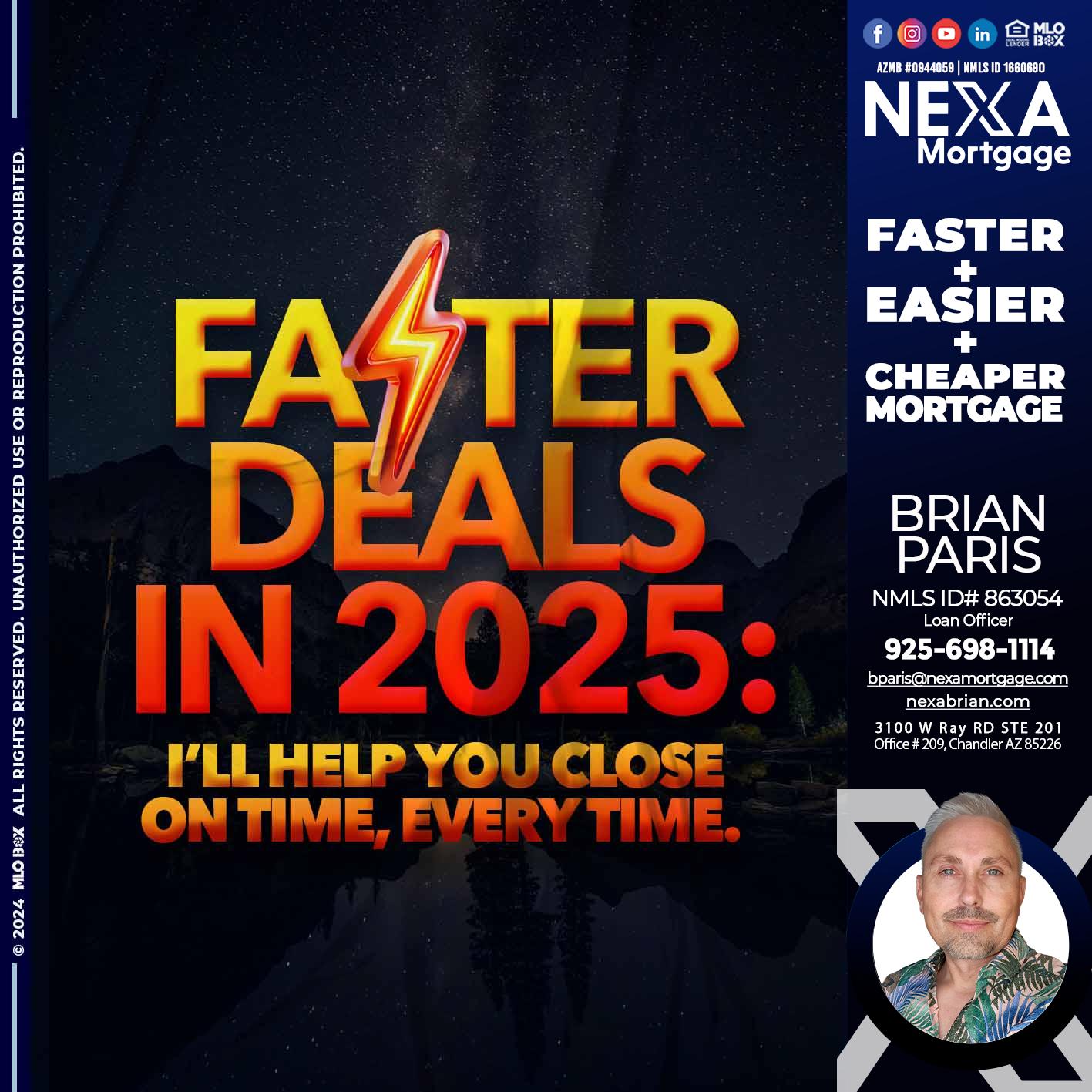 FASTER DEALS - Brian Paris -Loan Officer