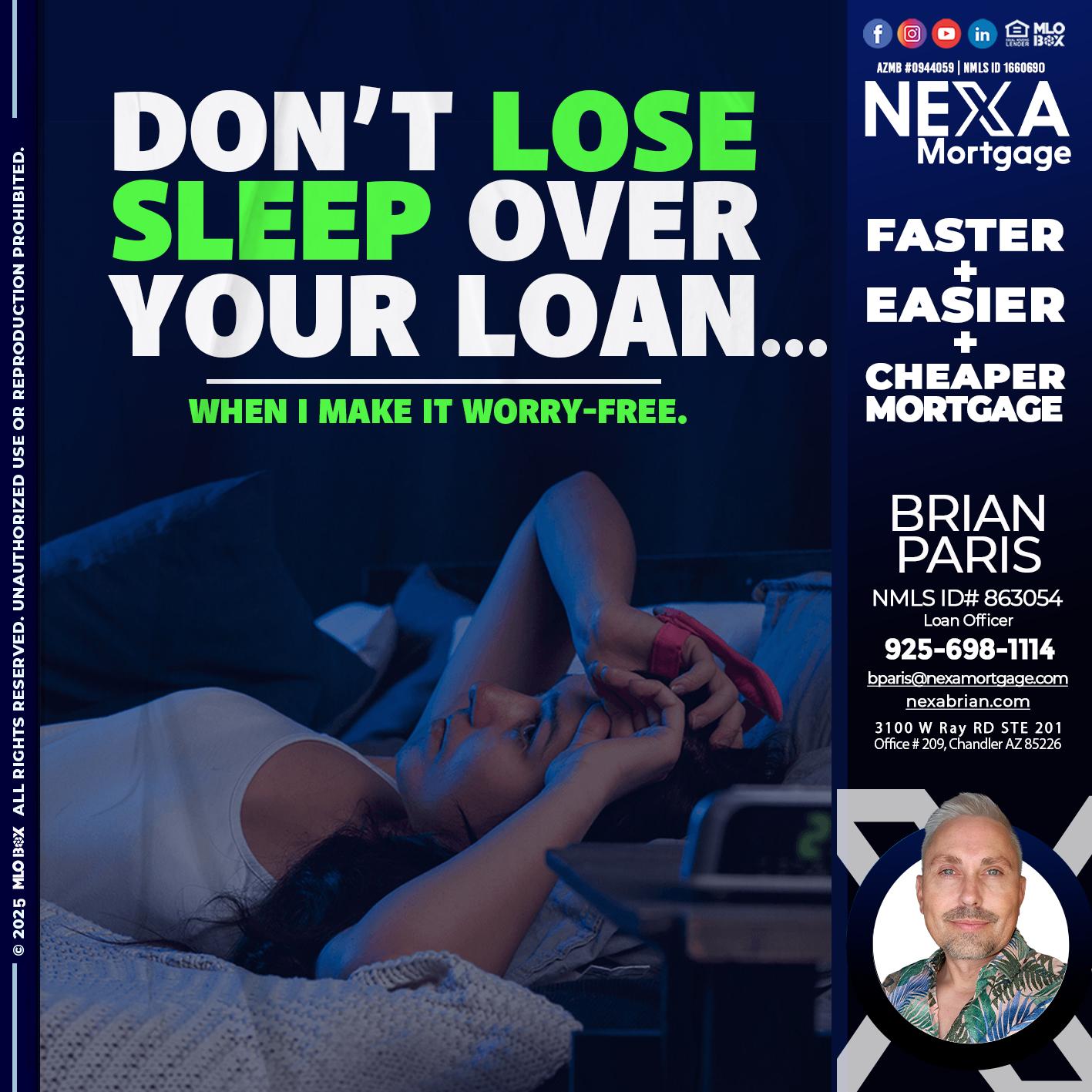 DONT LOSE - Brian Paris -Loan Officer