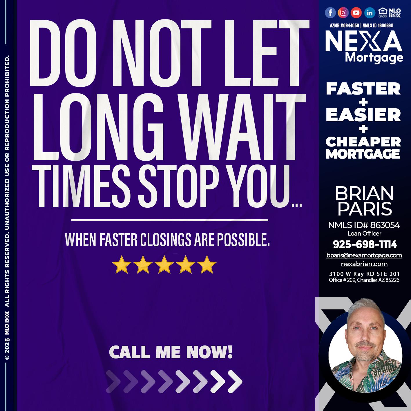 DO NOT LET - Brian Paris -Loan Officer
