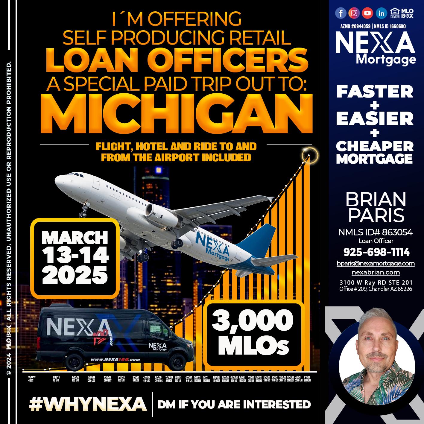 MICHIGAN TRIP - Brian Paris -Loan Officer