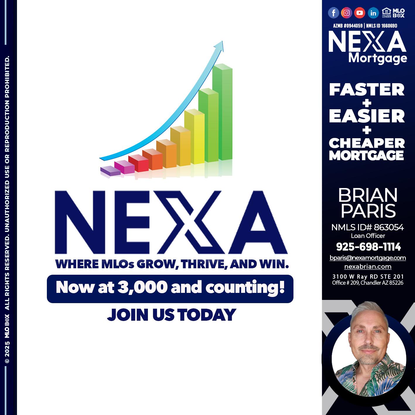 3,000 MLOs - Brian Paris -Loan Officer