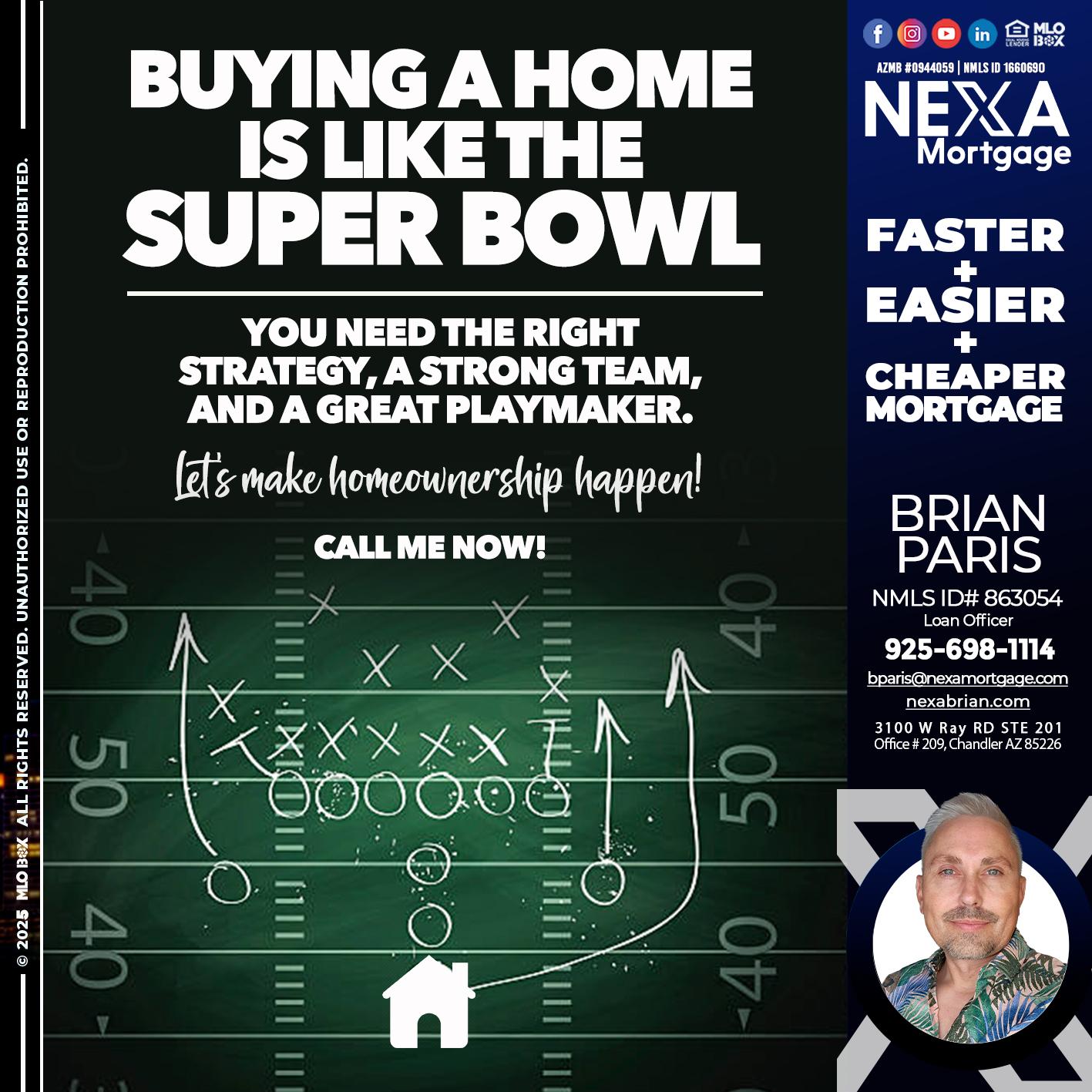 BUYING A HOME - Brian Paris -Loan Officer