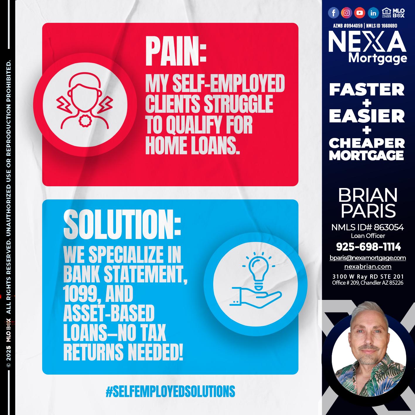 pain-solution - Brian Paris -Loan Officer