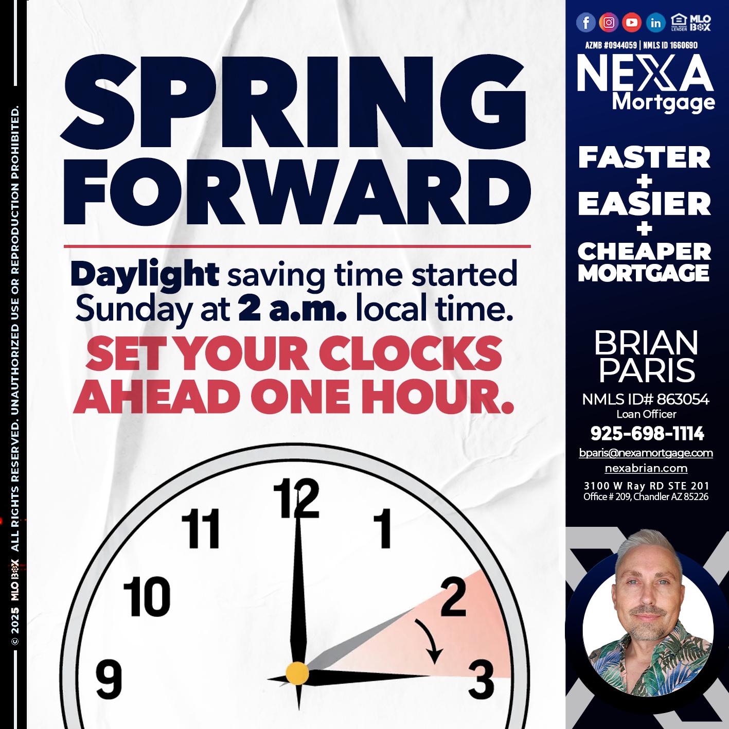 SPRING FORWARD - Brian Paris -Loan Officer