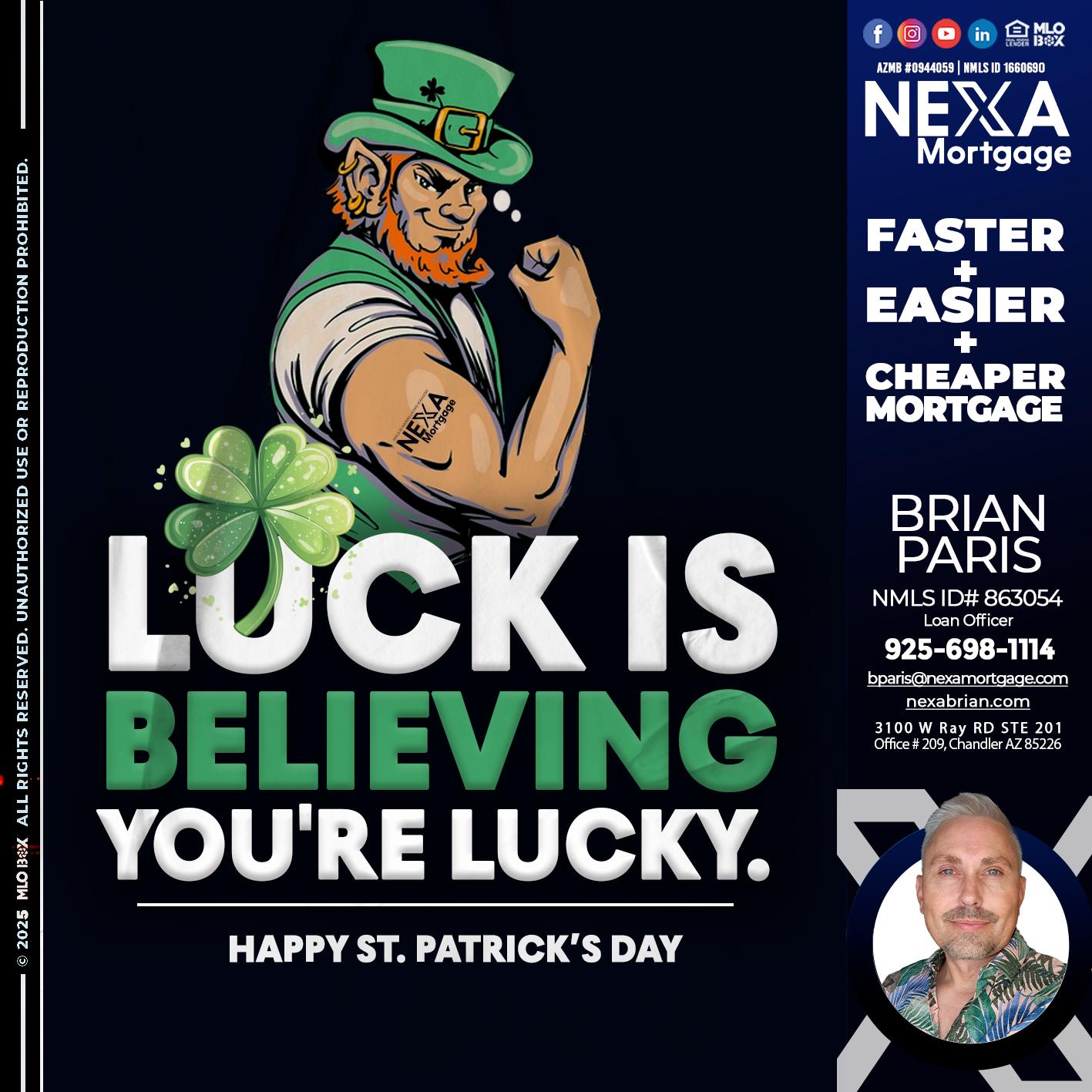 ST. PATRICKS DAY - Brian Paris -Loan Officer