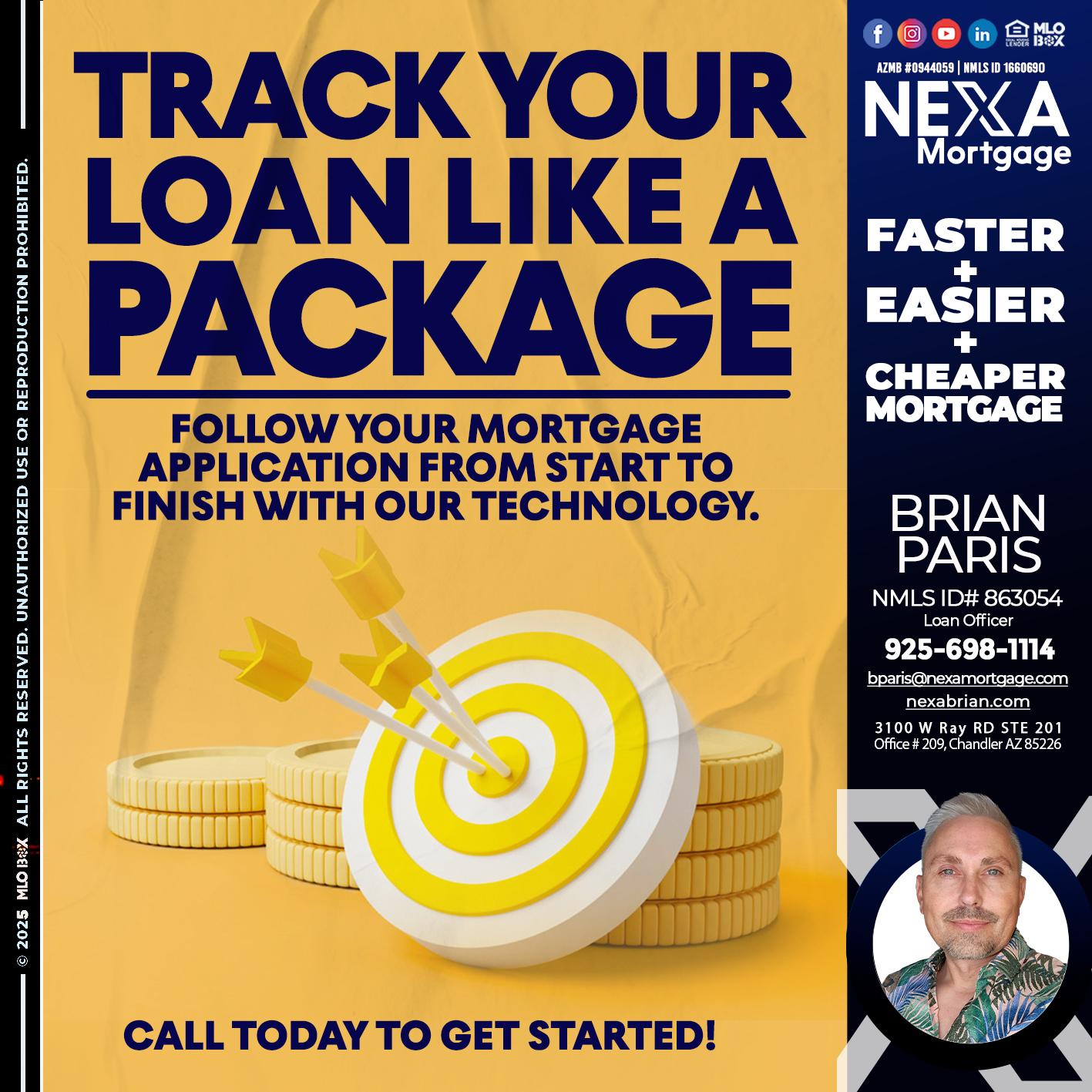 TRACK YOU LOAN - Brian Paris -Loan Officer