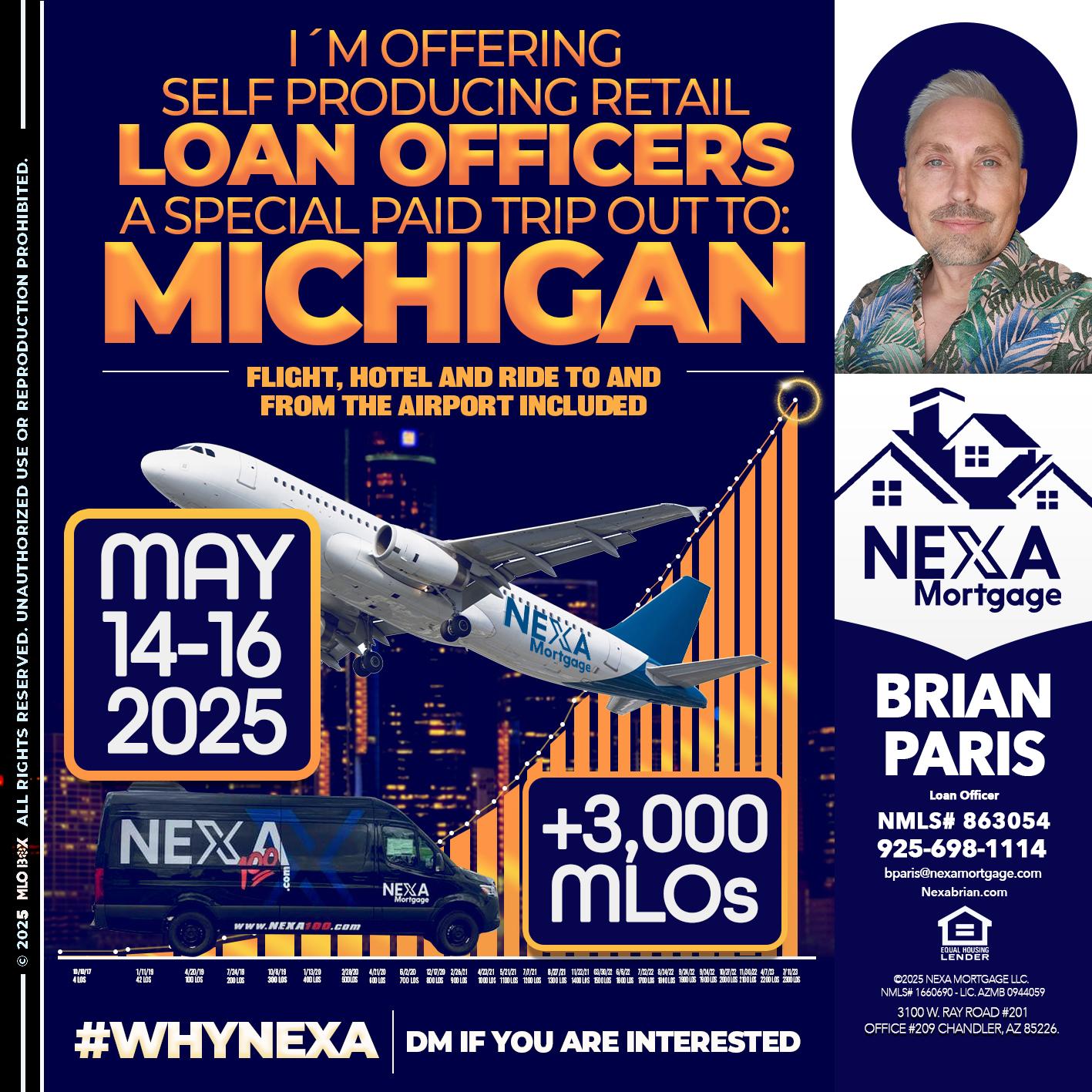 MICHIGAN TRIP - Brian Paris -Loan Officer