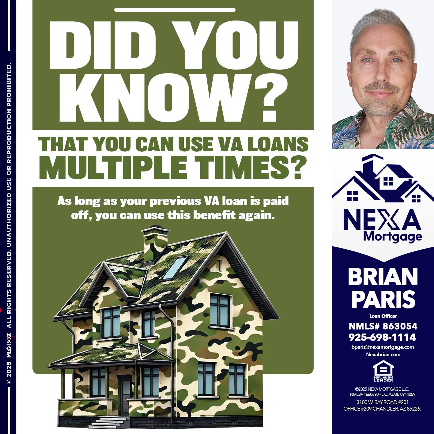 did you know - Brian Paris -Loan Officer