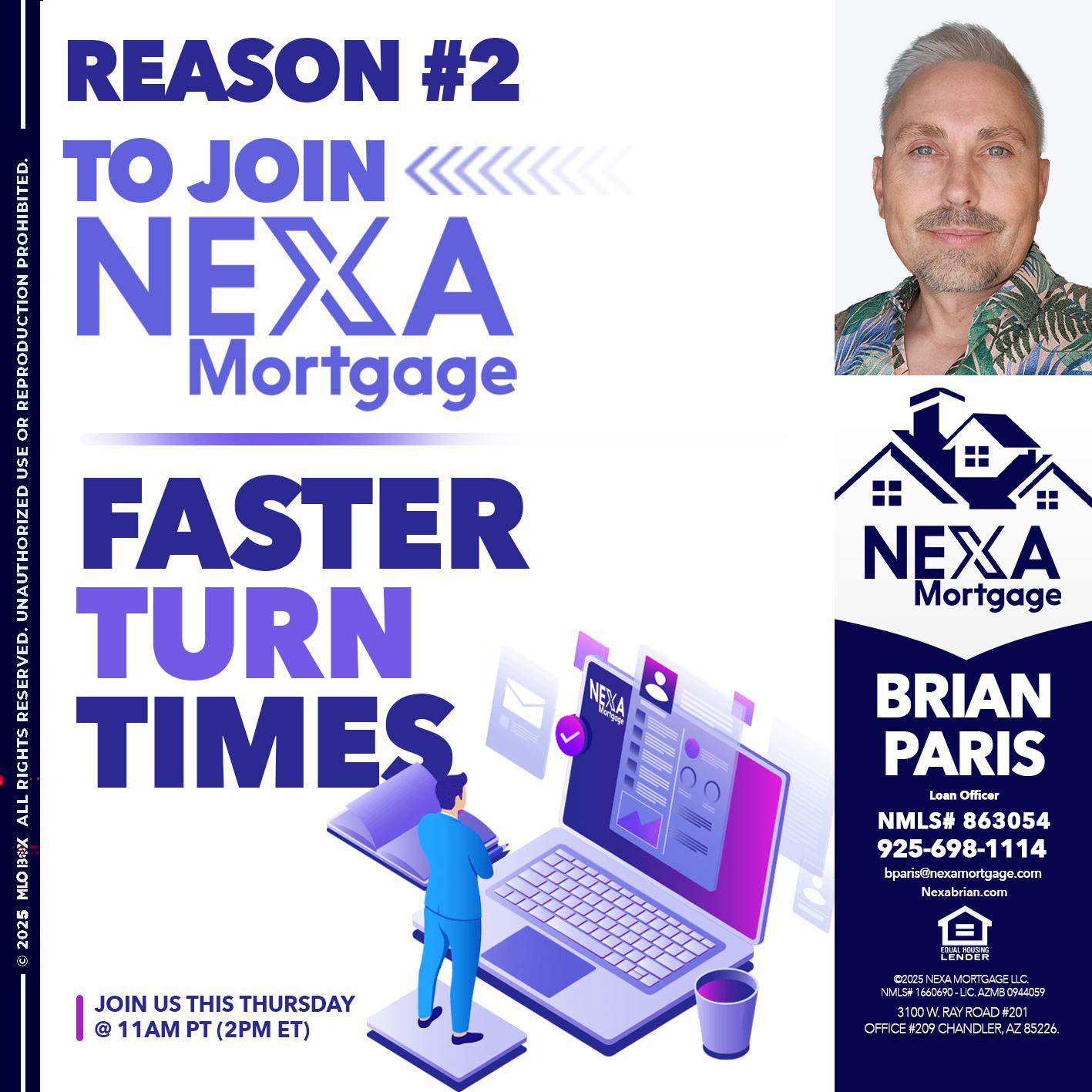 REASON 2 - Brian Paris -Loan Officer