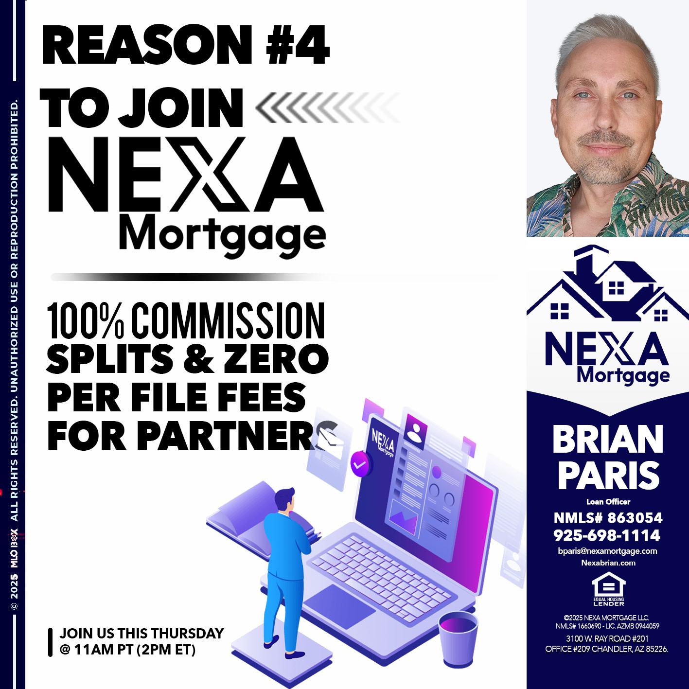REASON 4 - Brian Paris -Loan Officer