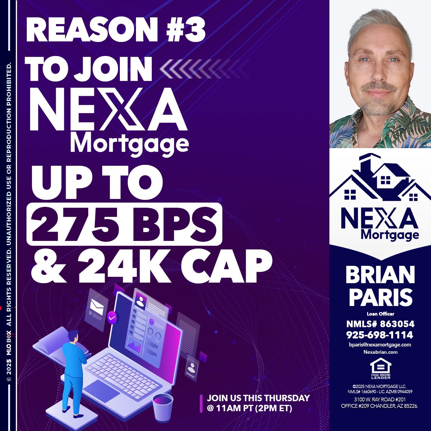 REASON 3 - Brian Paris -Loan Officer