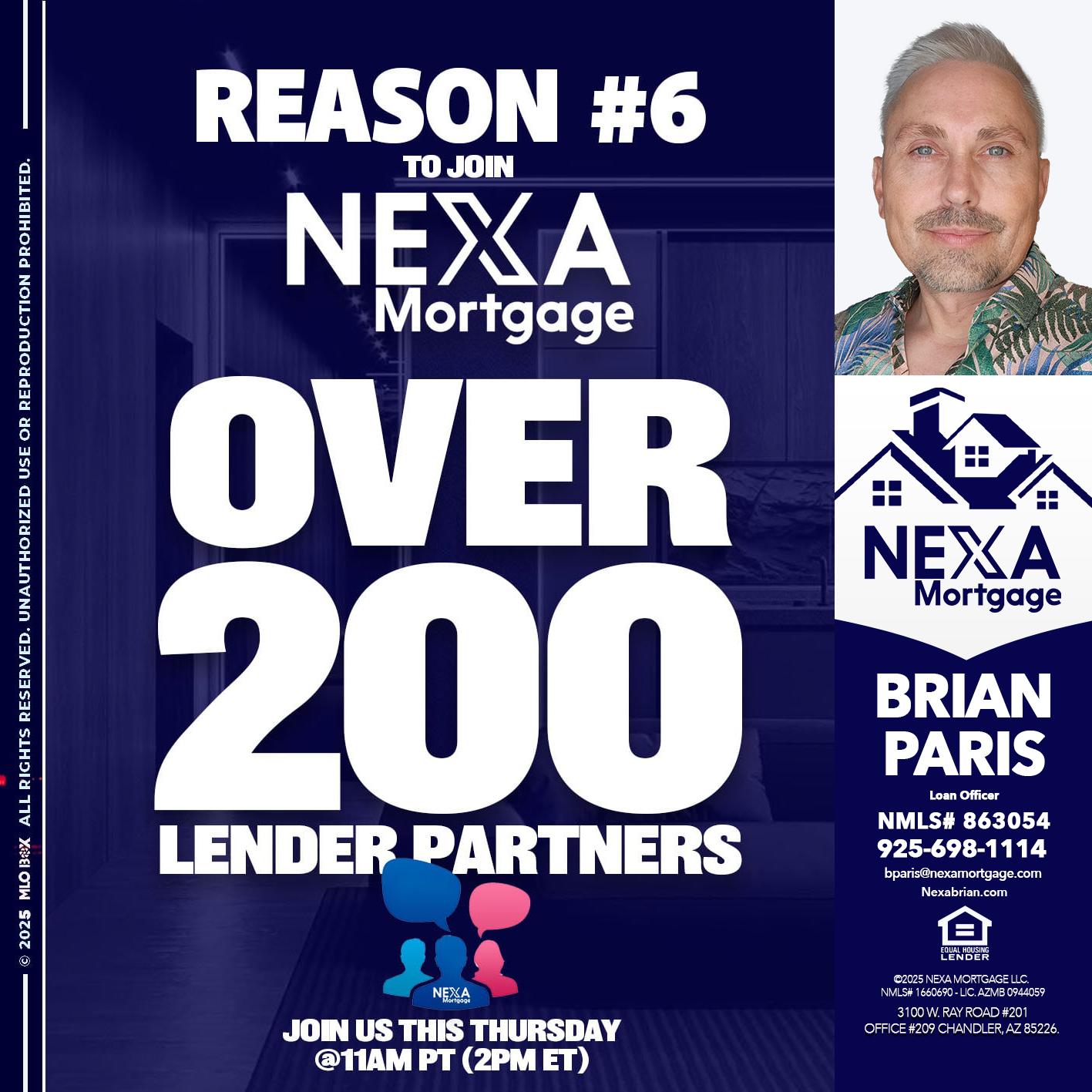 REASON 6 - Brian Paris -Loan Officer