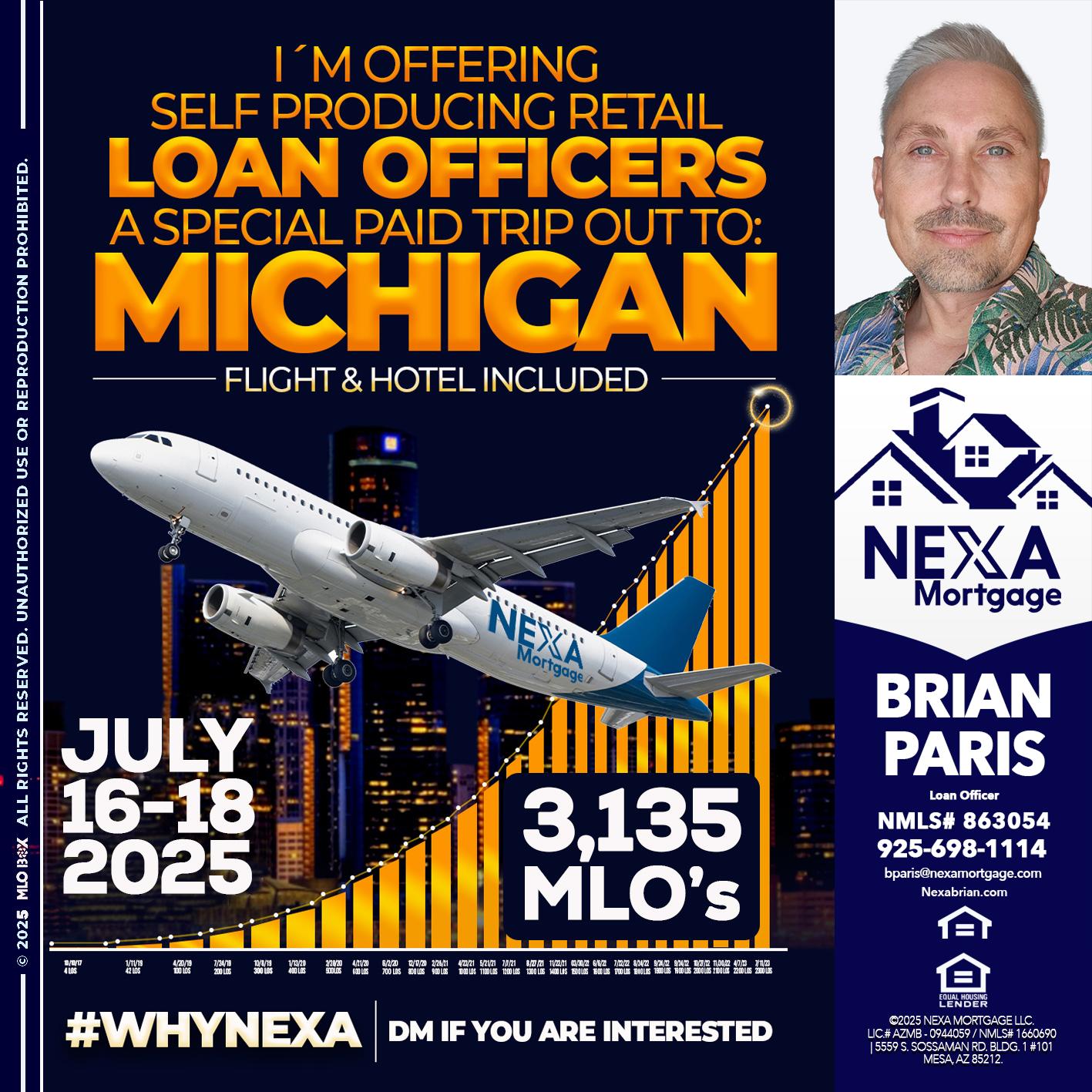 MICHIGAN TRIP - Brian Paris -Loan Officer