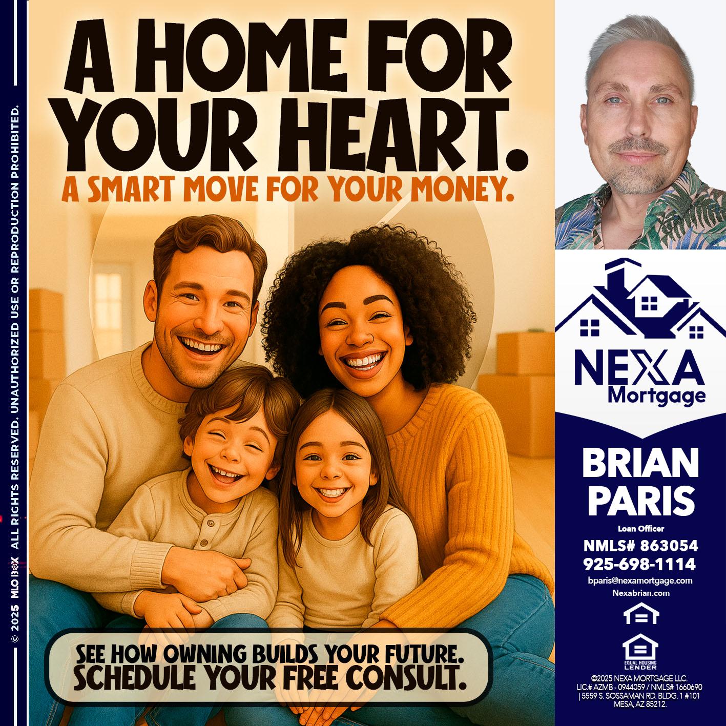 A HOME FOR - Brian Paris -Loan Officer