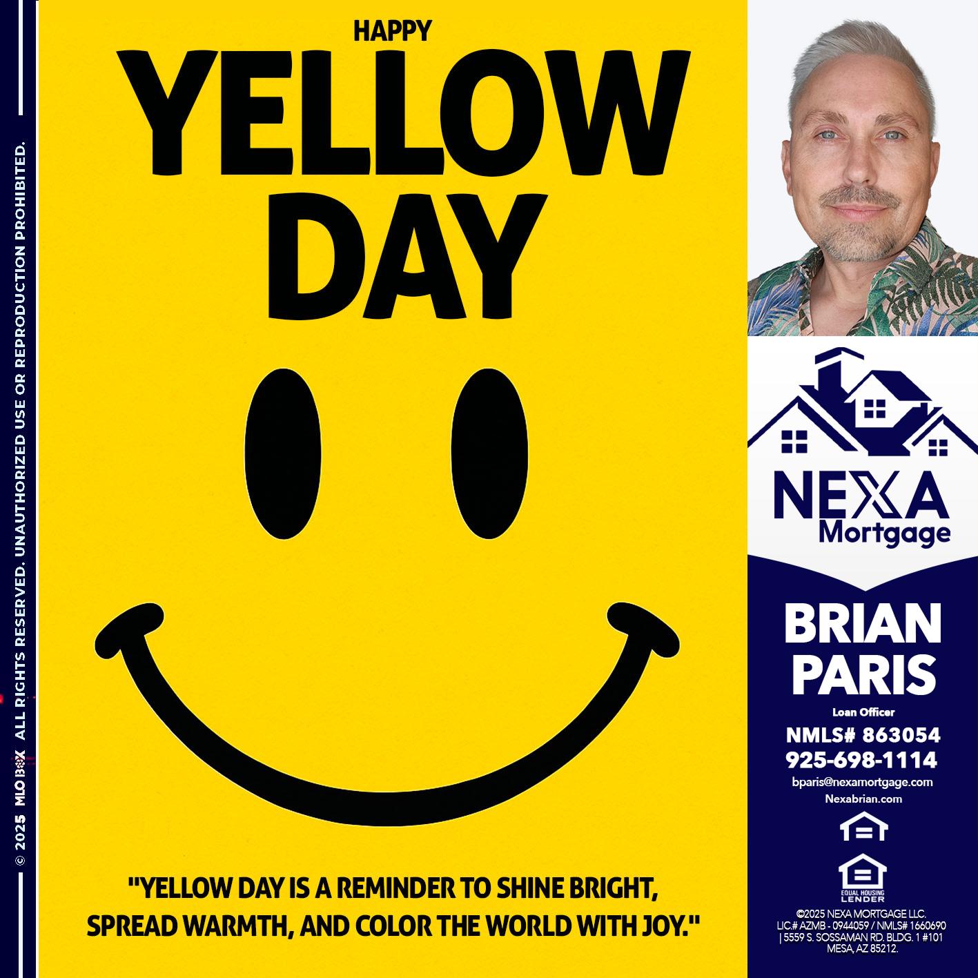 YELLOW DAY - Brian Paris -Loan Officer