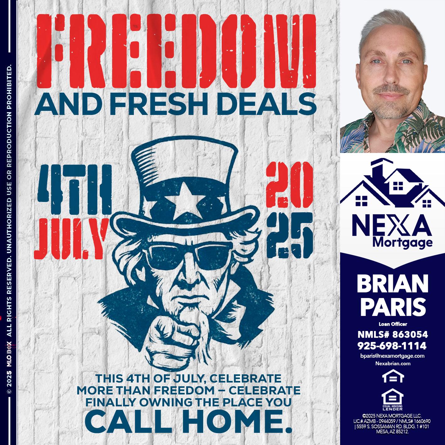 FREEDOM - Brian Paris -Loan Officer