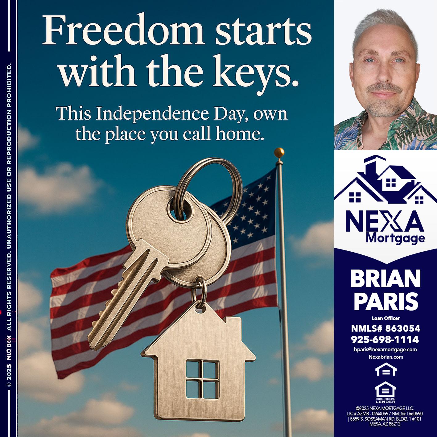 FREEDOM STARTS - Brian Paris -Loan Officer