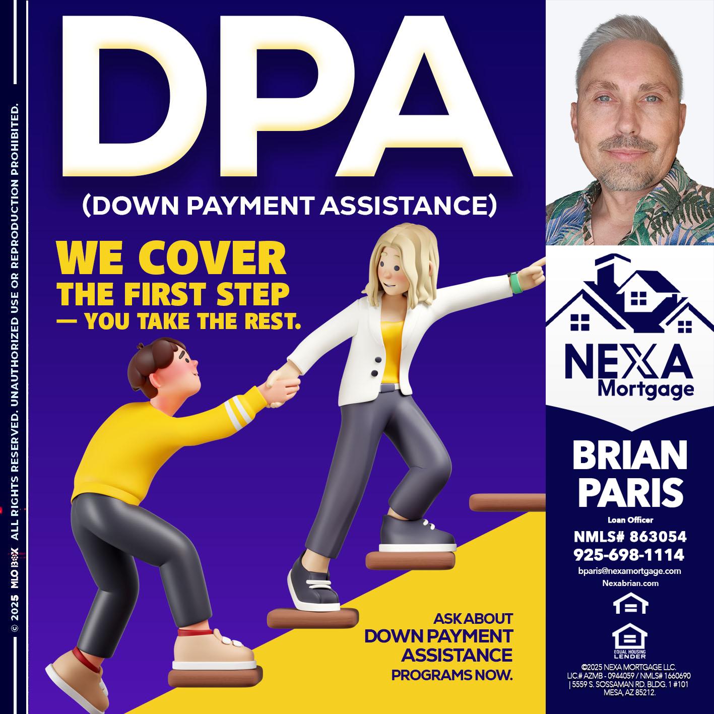 DPA LOANS - Brian Paris -Loan Officer