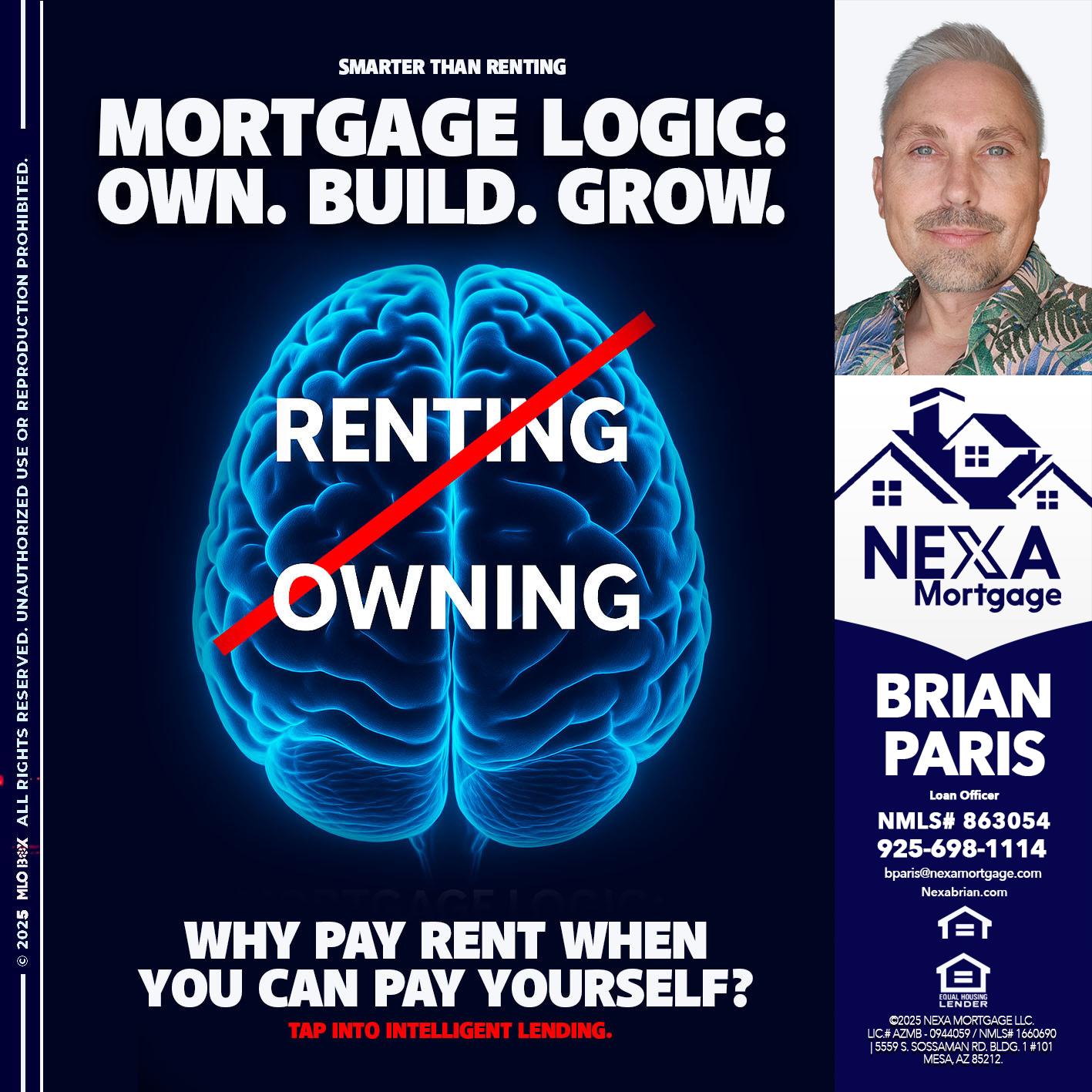 mortgage logic - Brian Paris -Loan Officer