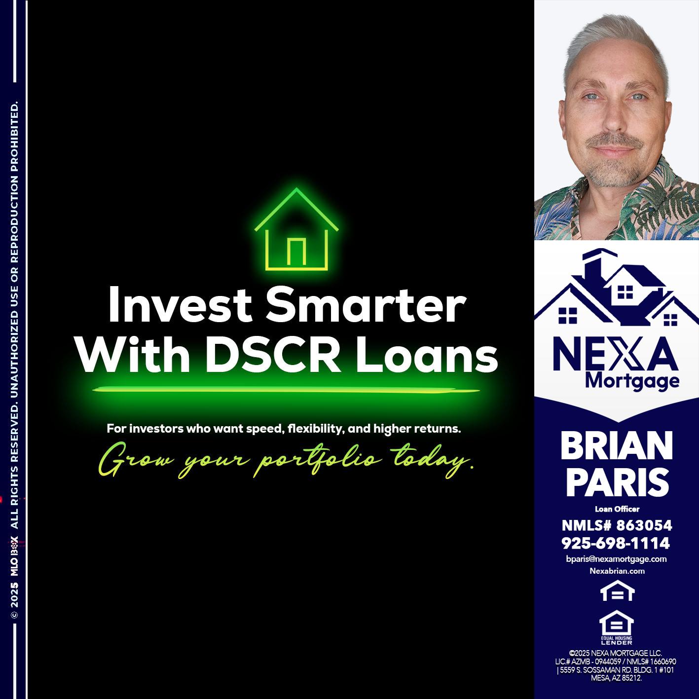 invest smarter - Brian Paris -Loan Officer