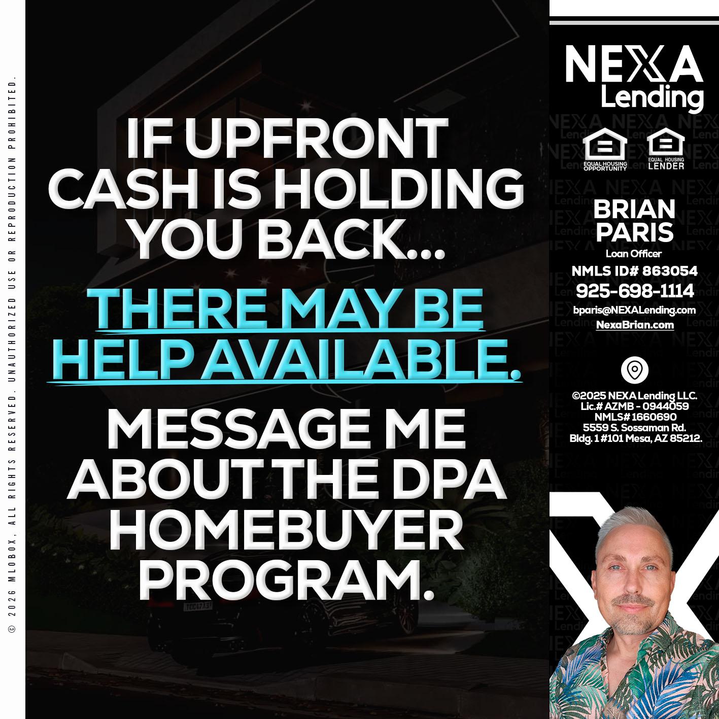 IF UPFRONT - Brian Paris -Loan Officer