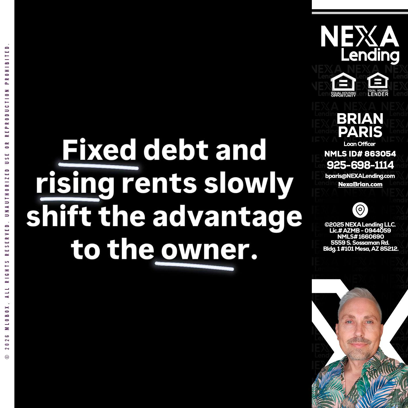 FIXED DEBT - Brian Paris -Loan Officer