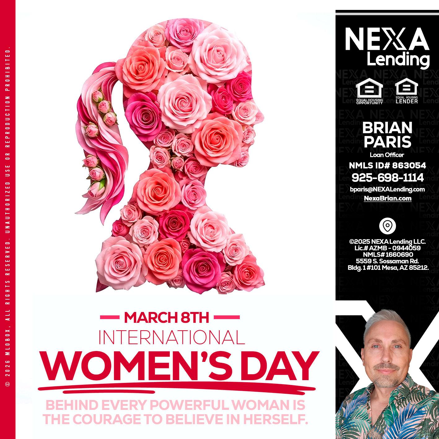 MARCH 8TH - Brian Paris -Loan Officer