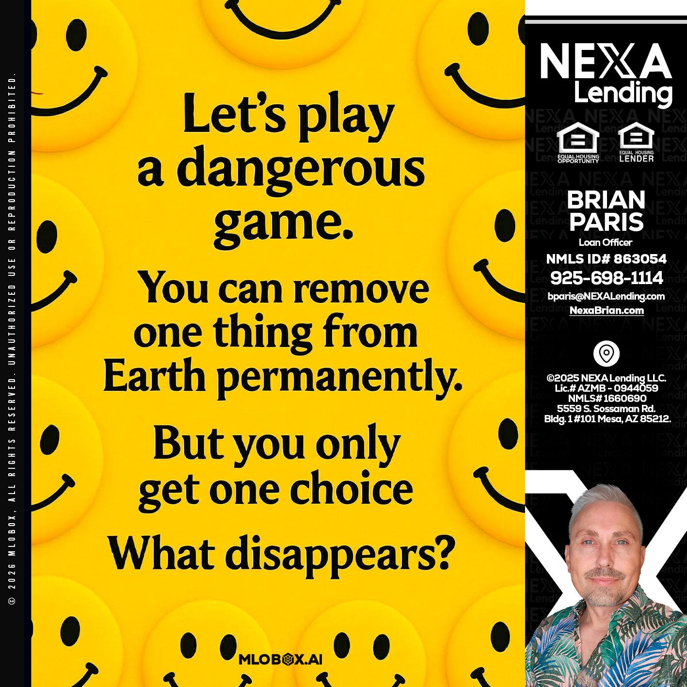 LETS PLAY - Brian Paris -Loan Officer