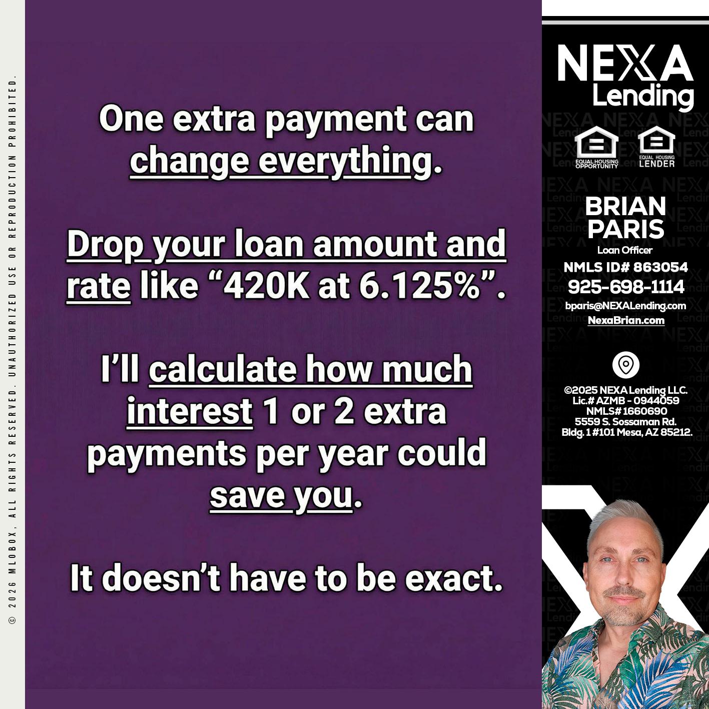 ONE EXTRA - Brian Paris -Loan Officer