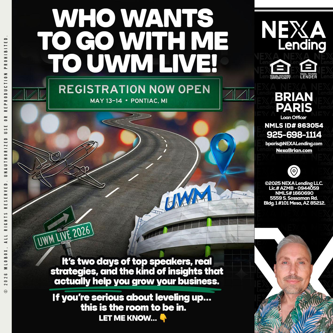 WHO WANTS - Brian Paris -Loan Officer