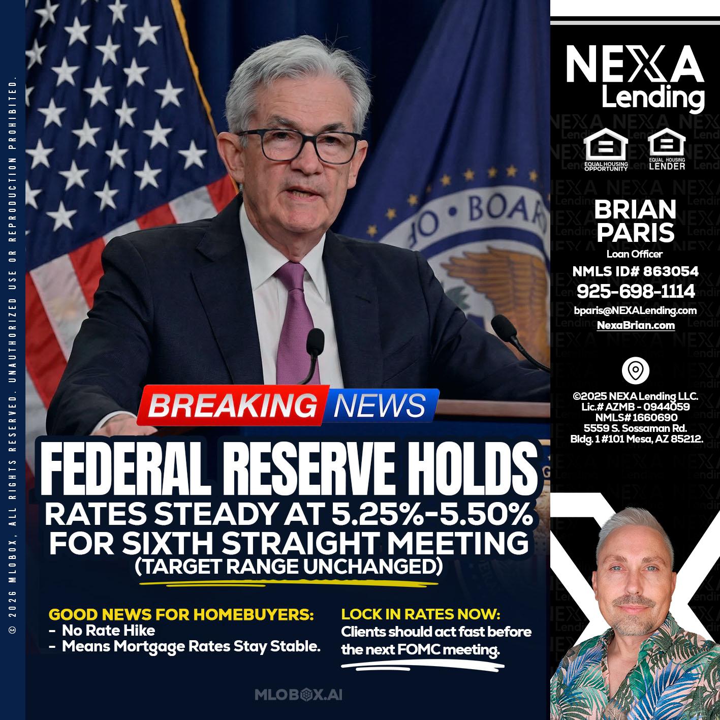 federal reserve - Brian Paris -Loan Officer