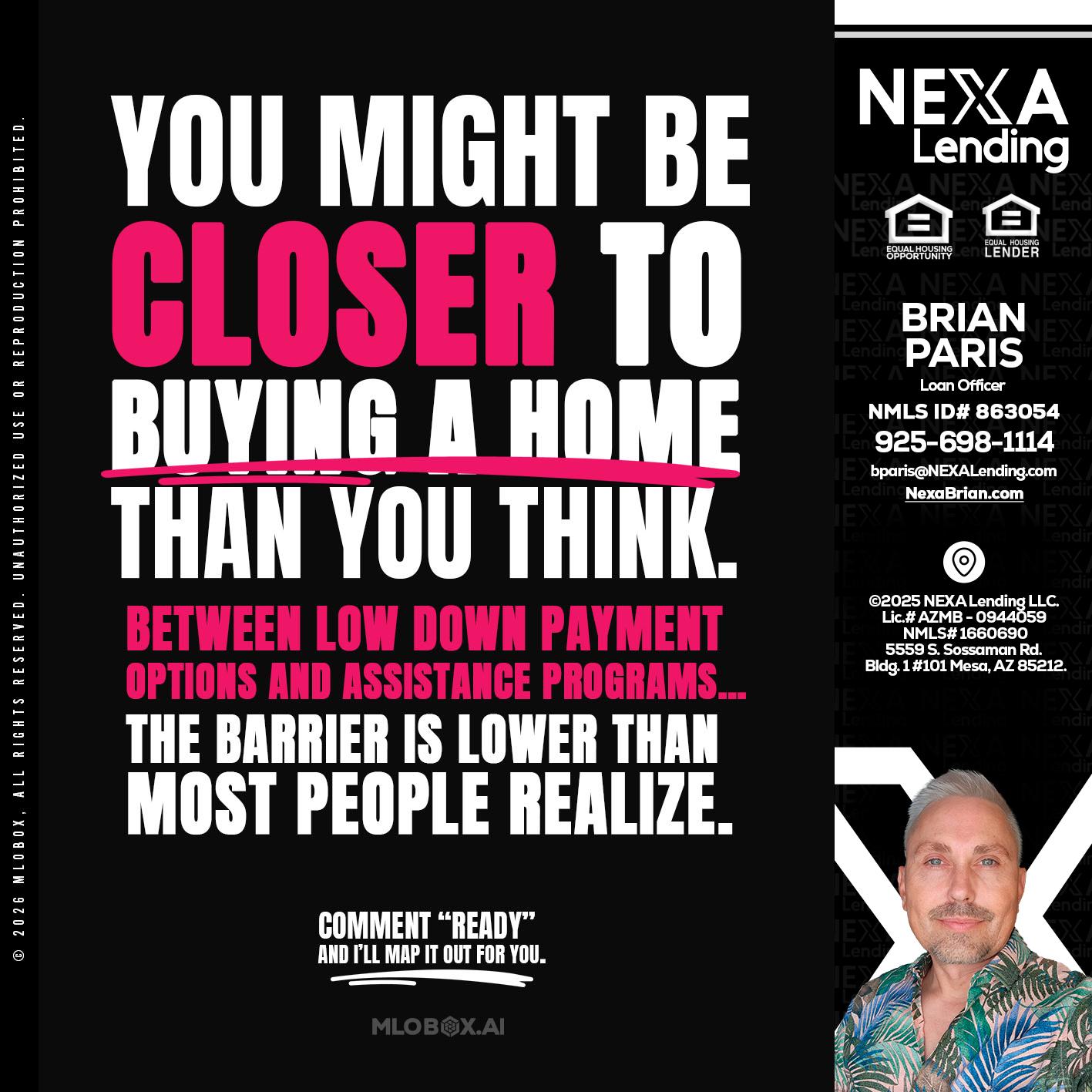 YOU MIGHT BE - Brian Paris -Loan Officer