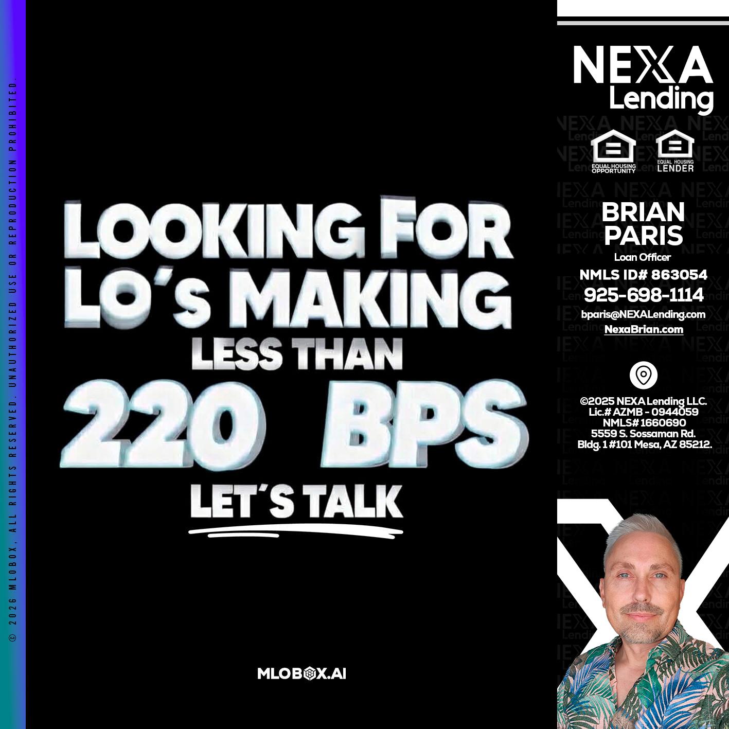 LOOKING FOR - Brian Paris -Loan Officer