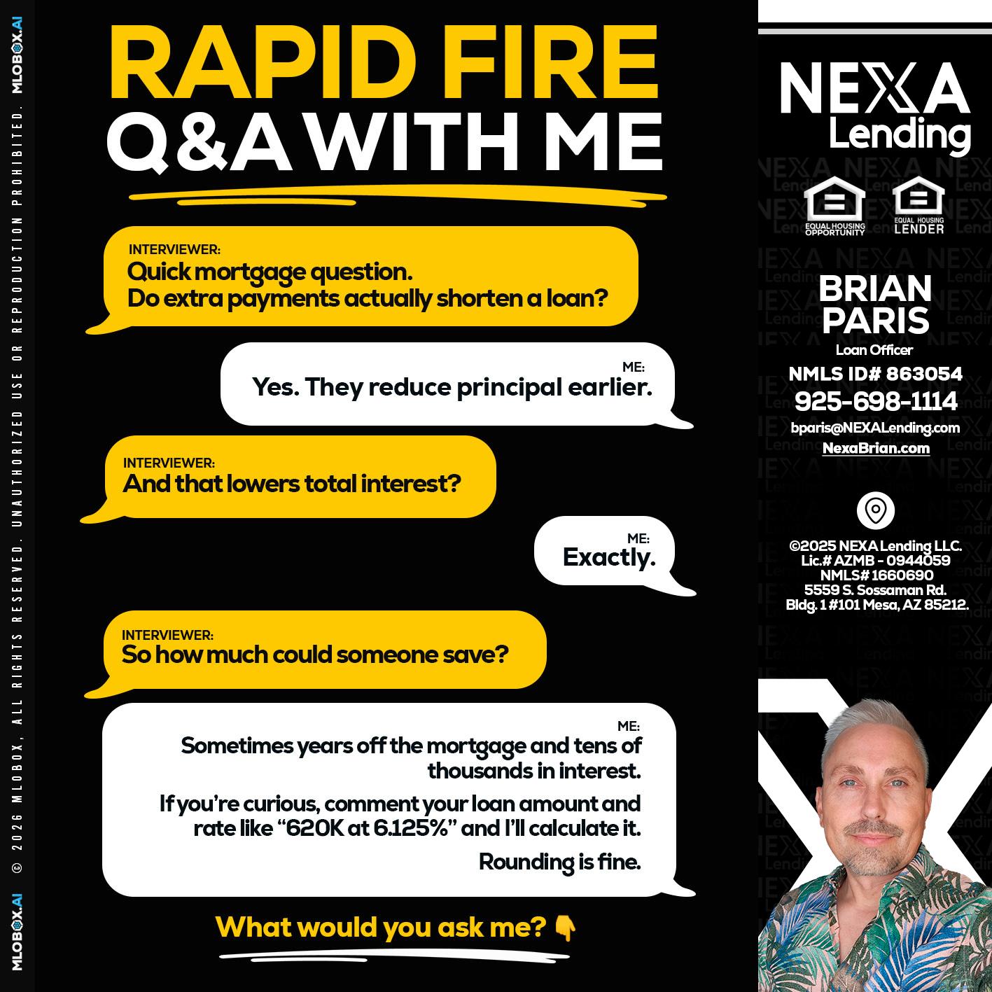 RAPID FIRE QA - Brian Paris -Loan Officer
