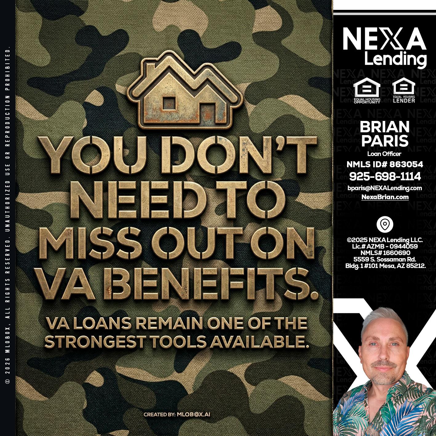 you don't need - Brian Paris -Loan Officer